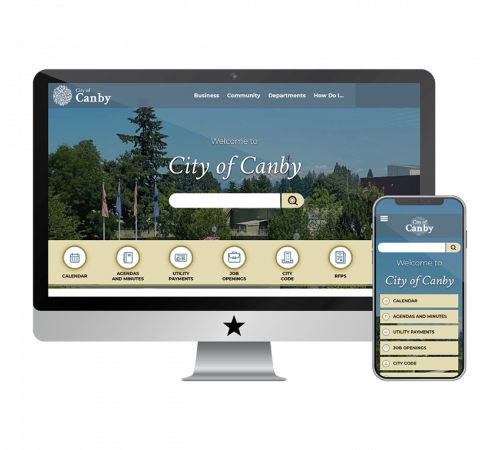 Canby's website in devices