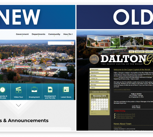 Dalton new website vs old