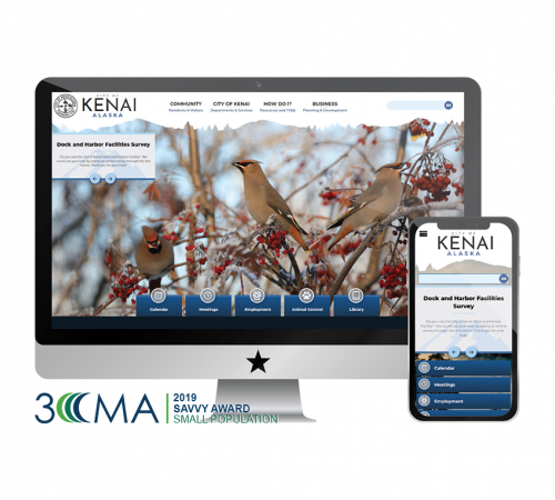 Kenai's site on desktop and mobile