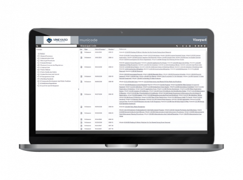 Screenshot of sample Legislative history.