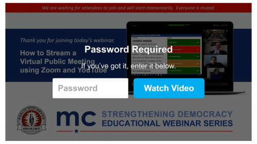 Password required, please click to visit video page
