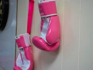 Pink boxing gloves