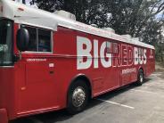 The big red OneBlood bus