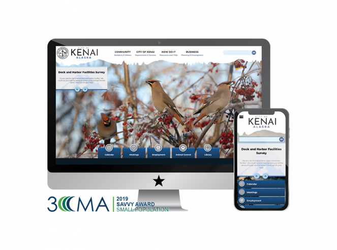 Kenai's site on desktop and mobile