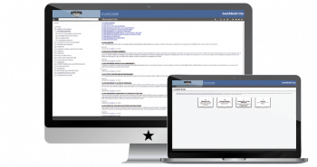 Screenshot of Smithfield's Self-Publishing and Policies and Procedures in a Monitor and Laptop