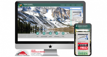 Mono County CA homepage screenshots in devices 2018 Pinnacle Award County Small Population Group