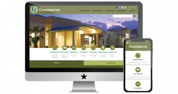 Screenshots of Greenacres, FL homepage in multiple devices