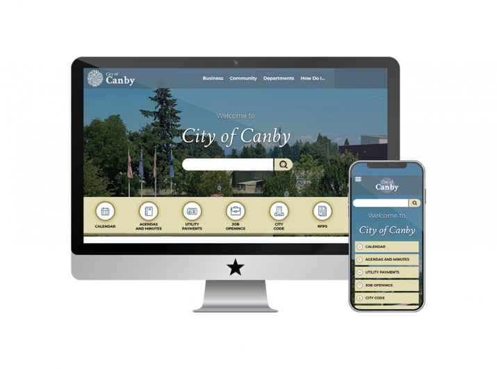 Canby's website in devices